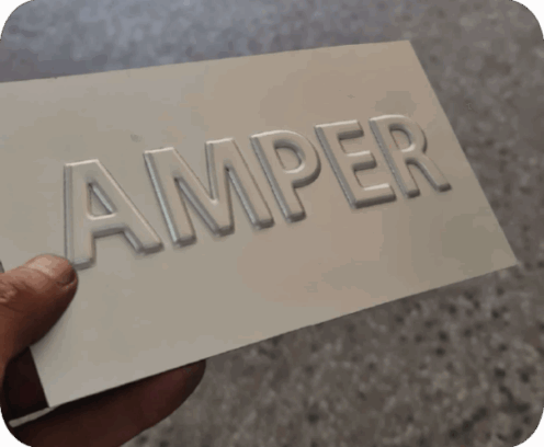 Kabartmalı Metal Etiket